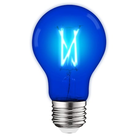 Luxrite A19 LED Edison Blue Light Bulb 4.5W 60W Equivalent Clear Glass E26 Base LR21723-1PK